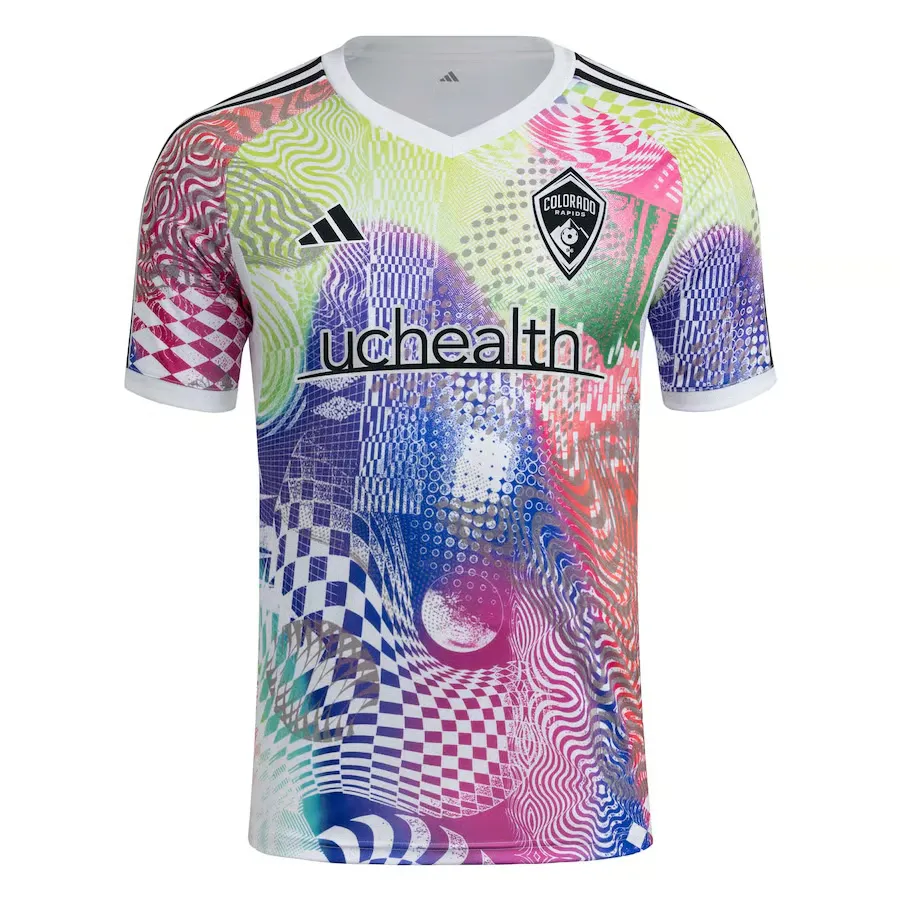 Camiseta Mujer Colorado Rapids 2025 Tercera Pre Partido Blanca