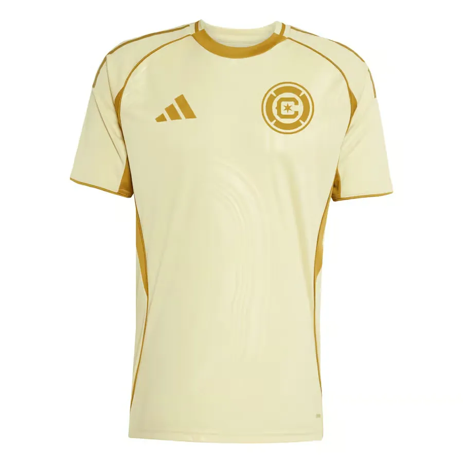 Camiseta hombre Chicago Fire 2025 tercera pre partido - amarilla