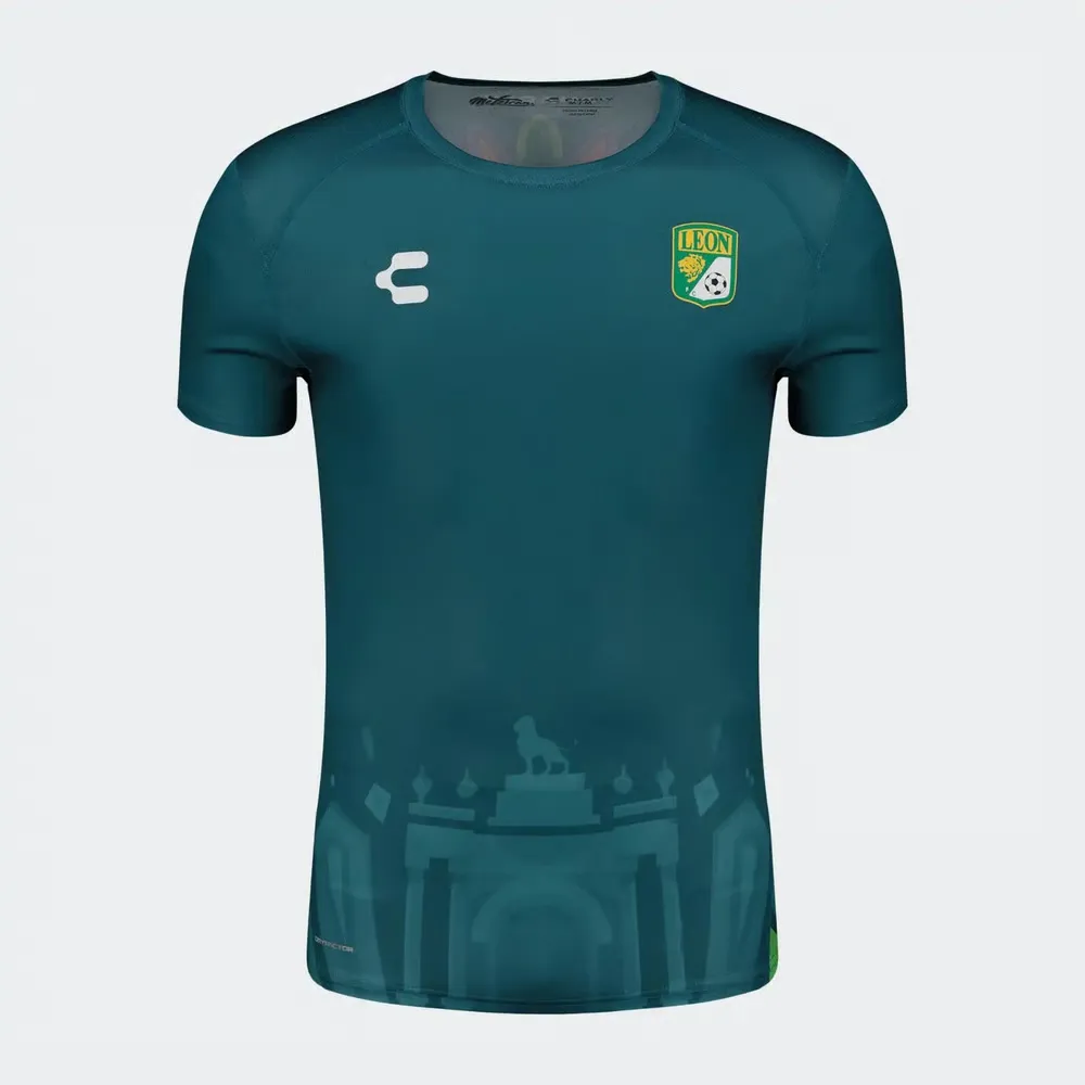 Camiseta Hombre Tercera Prematch Verde Club León 2024/25
