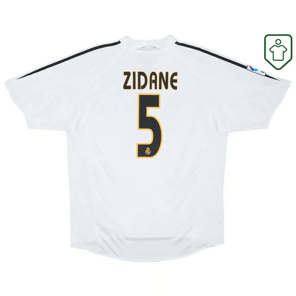 Hombre Camiseta retro local Real Madrid 2004/05 Zidane #5