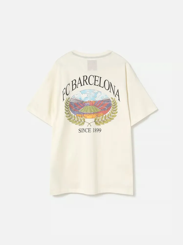 Camiseta Retro Spotify Camp Nou FC Barcelona para Mujer