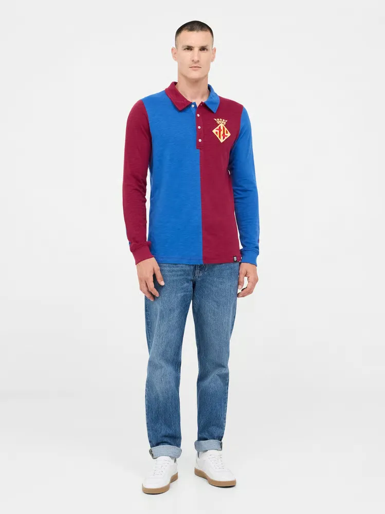 Camiseta Retro de Manga Larga Casa FC Barcelona 1899 para Mujer