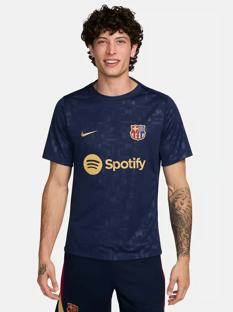 Camiseta de prematch de casa de hombre FC Barcelona 2024/25