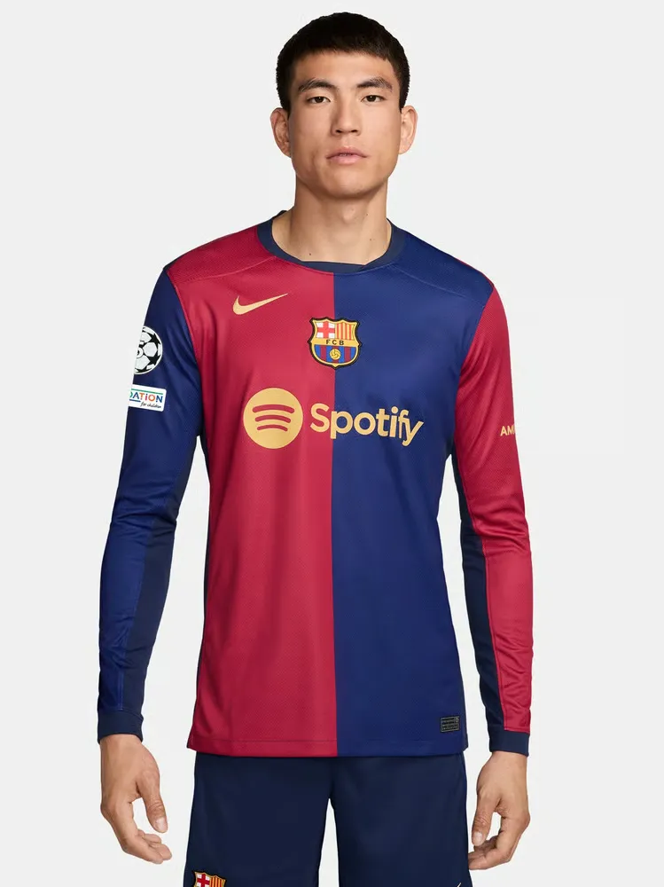 Camiseta de manga larga UCL de casa de hombre FC Barcelona 2024/25
