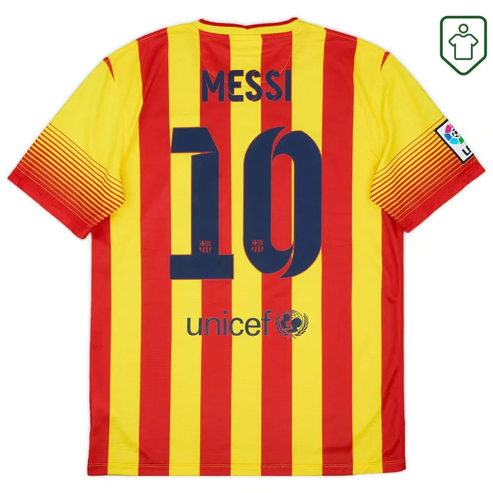 Hombre Camiseta retro visitante FC Barcelona 2013/15 Messi #10