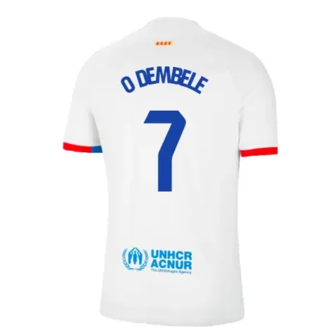 Camiseta de visitante O.DEMBELE FC Barcelona 2023/24 para niños
