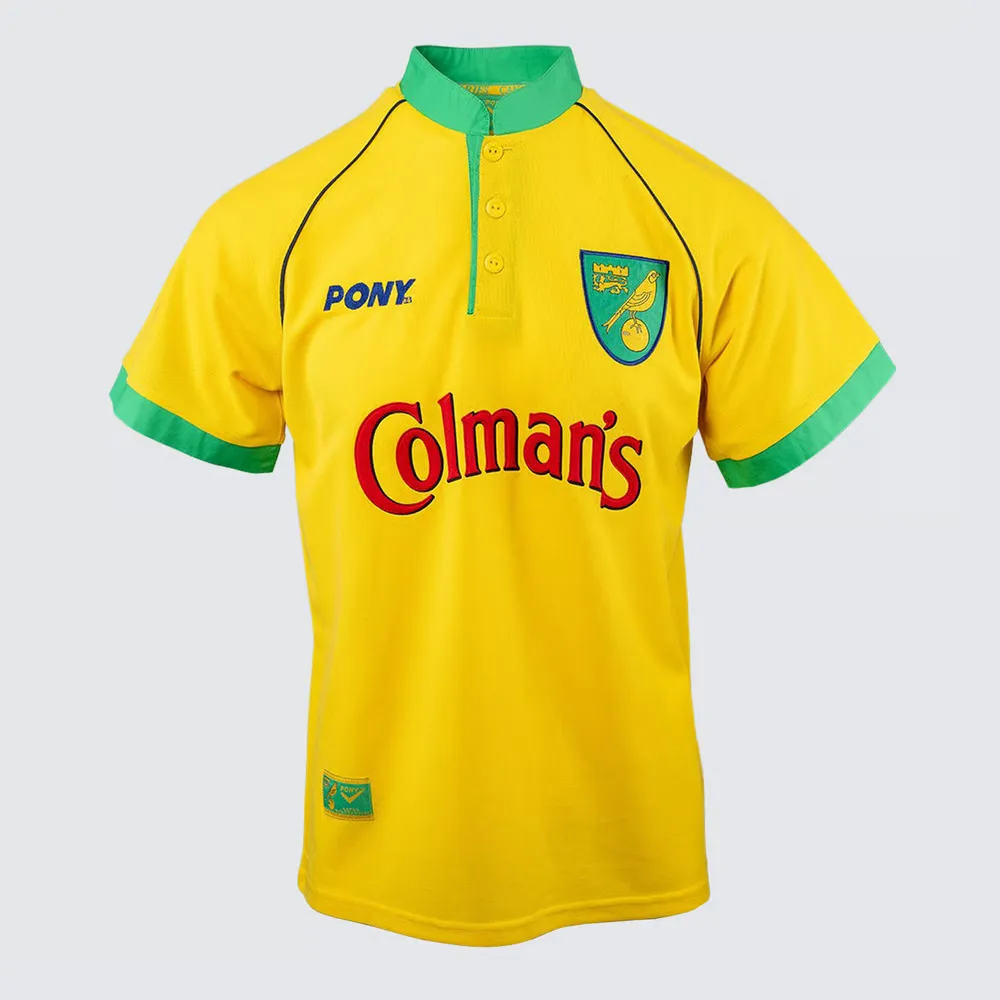 Camiseta retro de local del Norwich City para mujer 1997/99