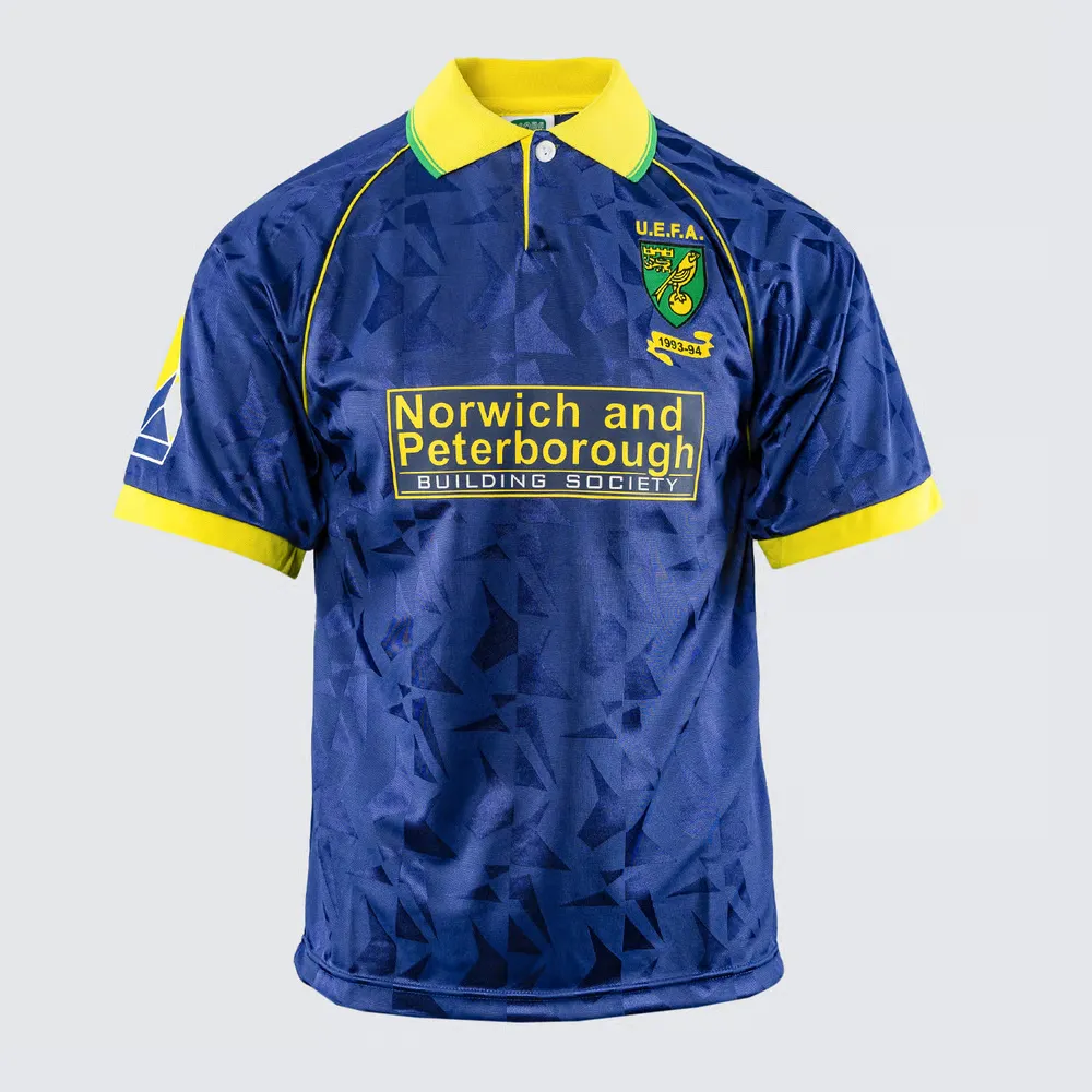 Camiseta retro UEFA Cup de visitante del Norwich City para mujer 1993