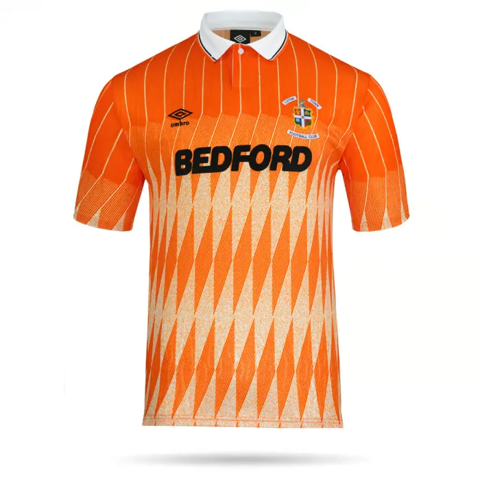 Camiseta retro de visitante del Luton Town para hombre 1989/90