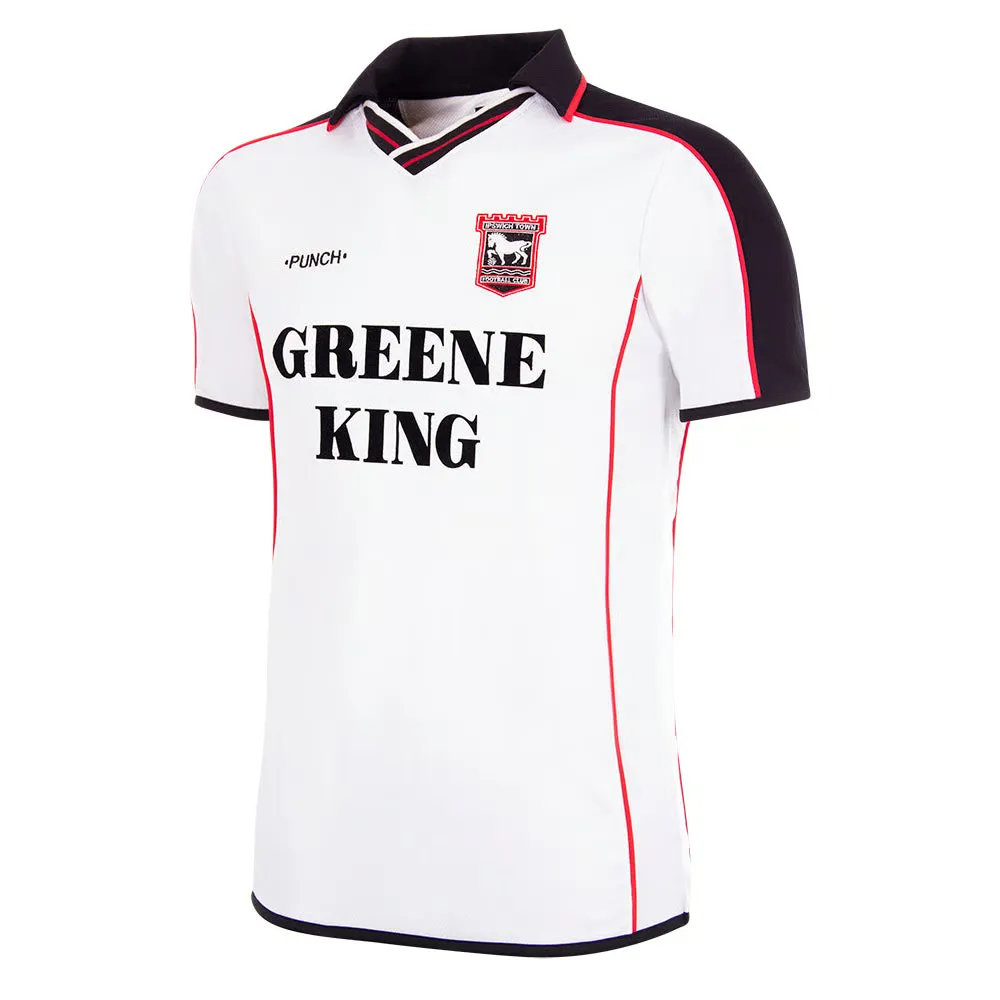 Camiseta retro de visitante del Ipswich Town para niños 2000/01