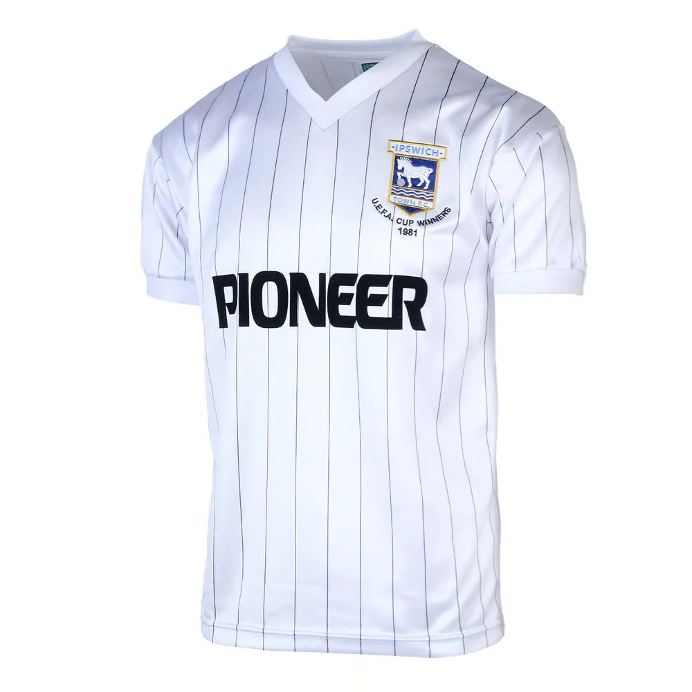 Camiseta retro de visitante del Ipswich Town para niños 1981/82
