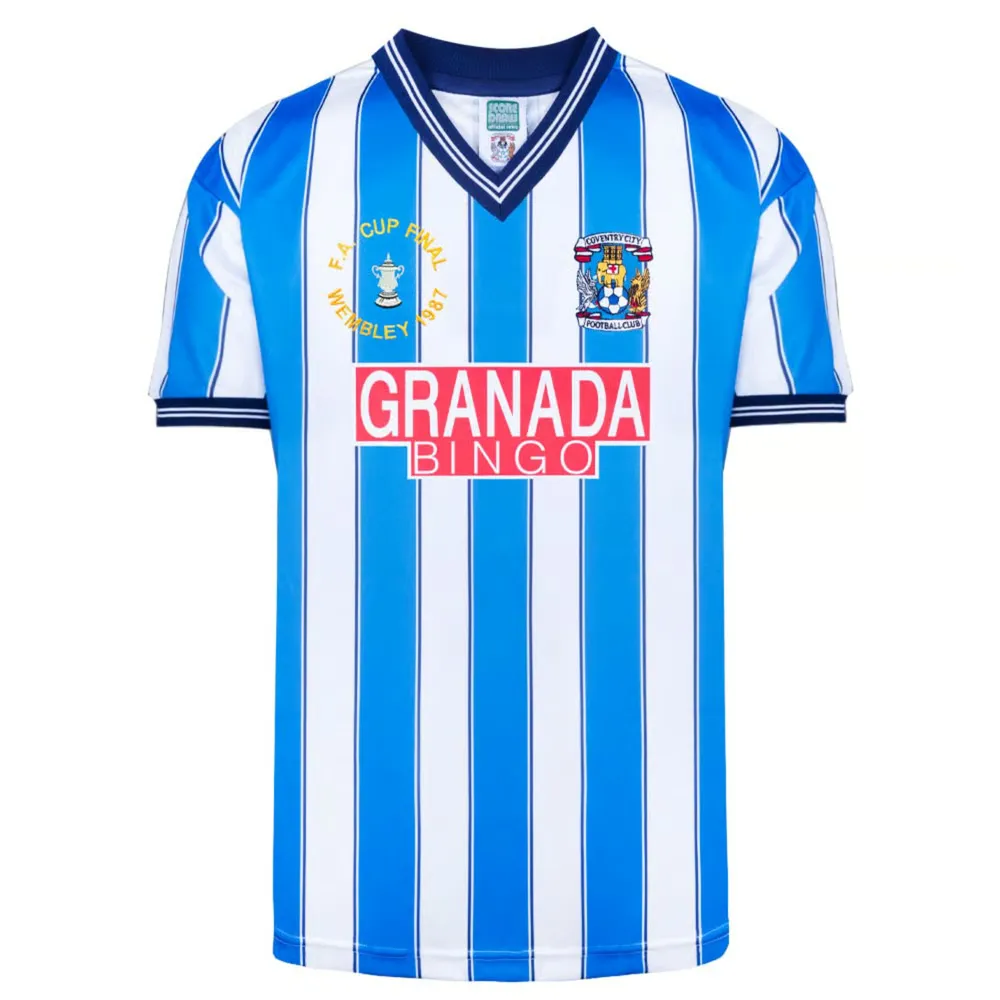 Camiseta Retro Final FA Cup 1987 de Coventry City de Mujer