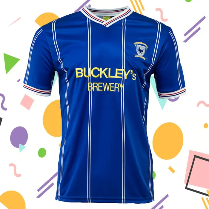 Camiseta Retro Local 1987 de Cardiff City para Mujer