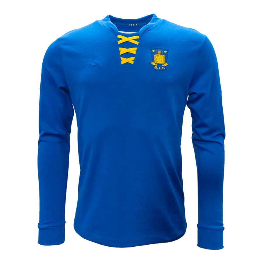 Camiseta retro Brøndby IF aniversario manga larga mujer