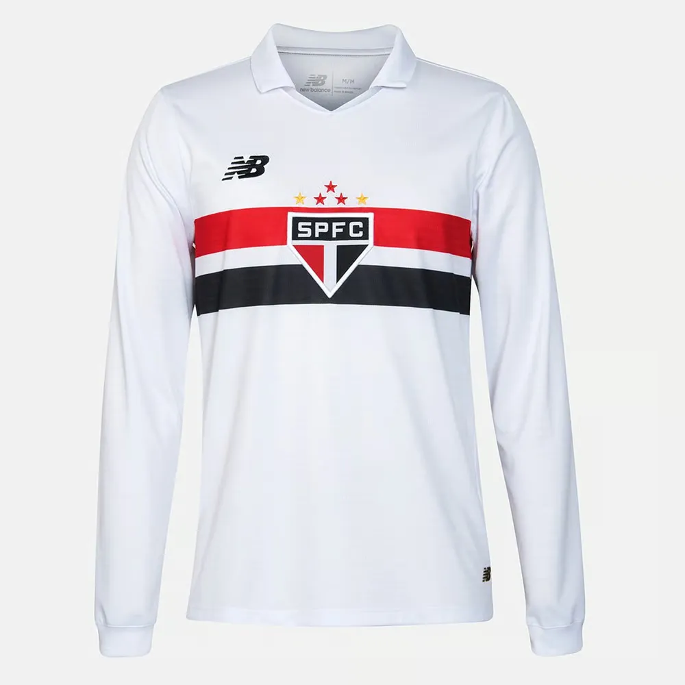 Camiseta de manga larga de casa São Paulo 2024 para hombres