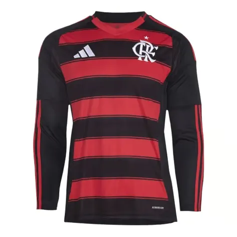 Camiseta de casa con mangas largas Flamengo 2025 para hombres