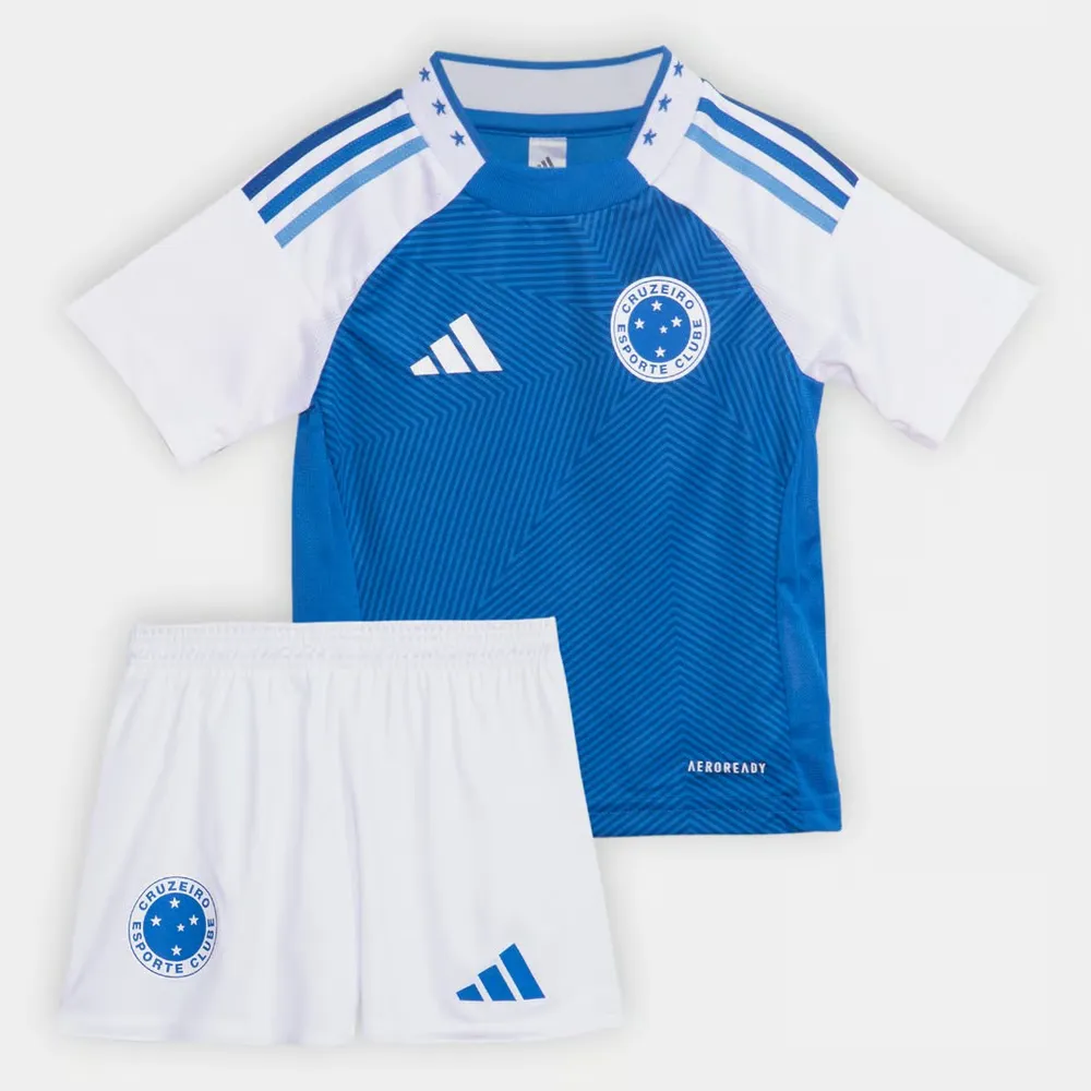 Uniforme local Cruzeiro 2025/26 para niño