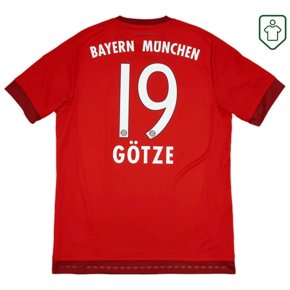 Camiseta retro Bayern Múnich 2015/16 local para hombre Götze #19