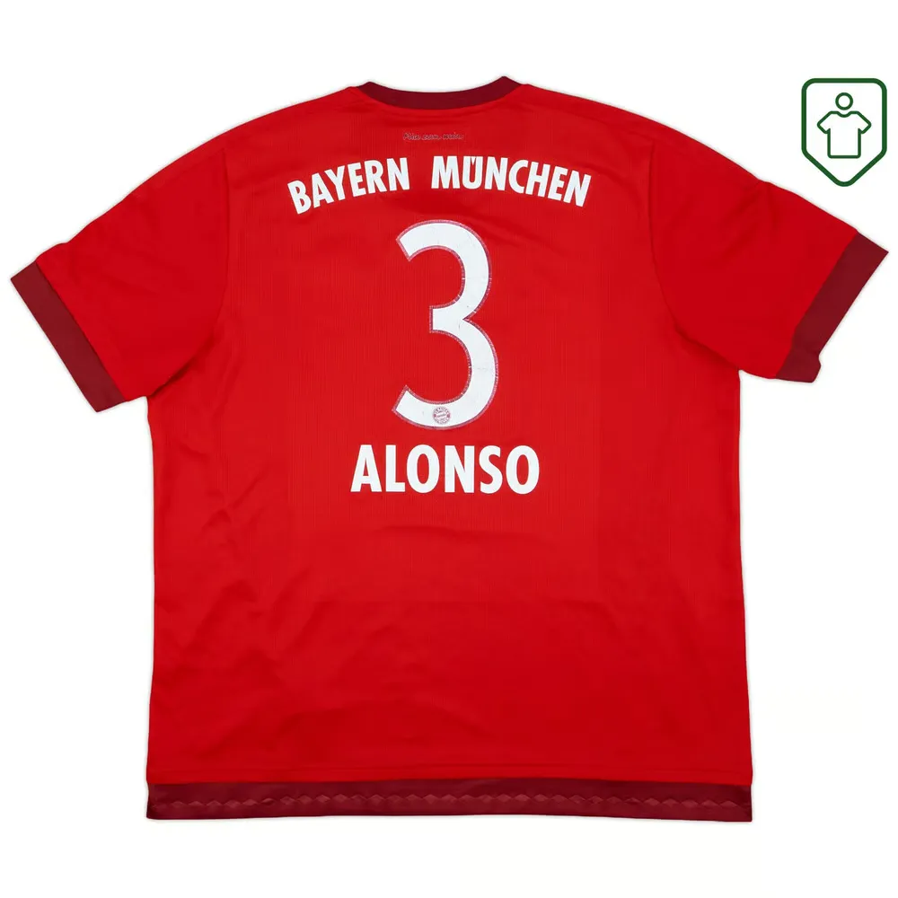 Camiseta retro Bayern Múnich 2015/16 local para hombre Alonso #3