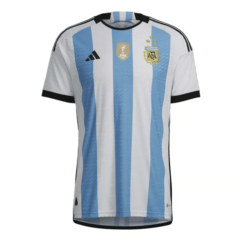 Argentina Camiseta Champions Versión Jugador de Local Mundial 2022 - 3 Estrellas - Imagen 4