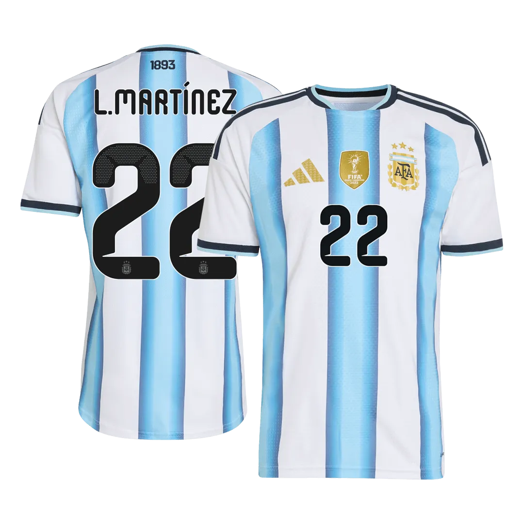 L.MARTÍNEZ #22 Argentina Local Versión Jugador Camiseta Copa Mundial 2026
