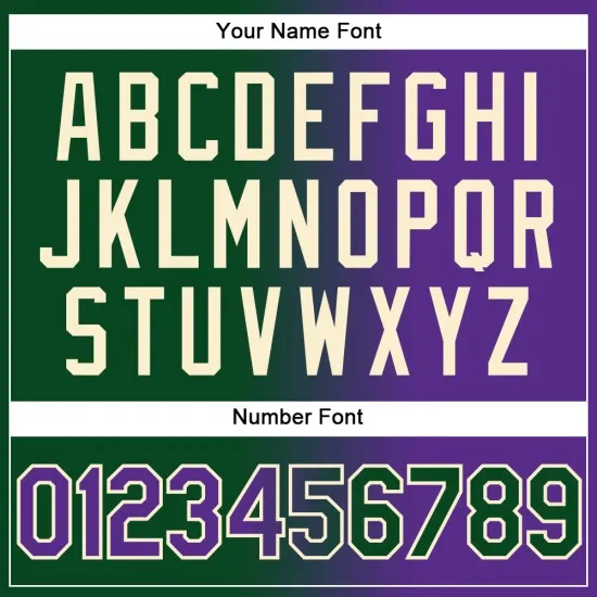 Camiseta de béisbol morada-crema personalizada, moda, degradado, auténtico, verde - Imagen 2