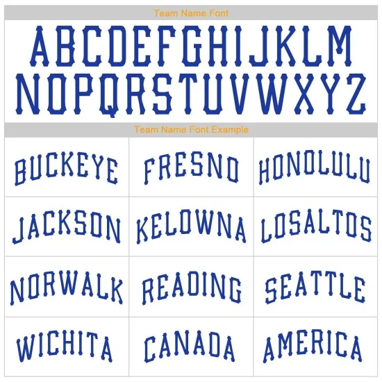 Camiseta de béisbol de punto acanalado, color azul real y dorado, estilo retro, personalizada, blanca y auténtica. - Imagen 3