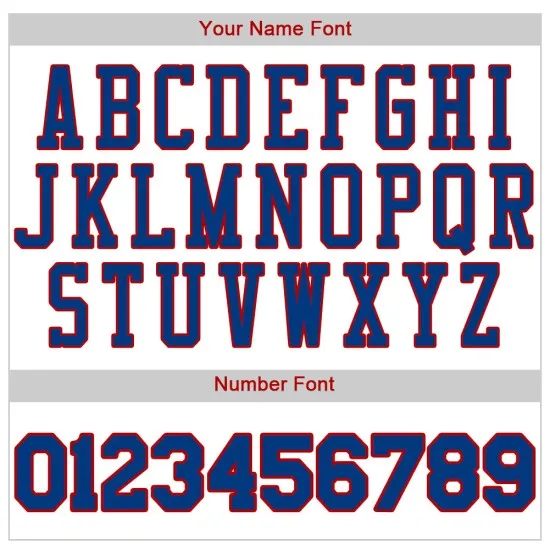 Camiseta de béisbol blanca a rayas azul real y roja personalizada auténtica azul real - Imagen 4