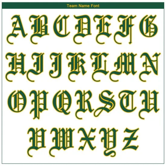 Camiseta de béisbol Kelly auténtica, personalizada, de raya diplomática, verde, blanco, verde y dorado - Imagen 3