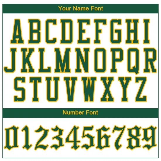 Camiseta de béisbol Kelly auténtica, personalizada, de raya diplomática, verde, blanco, verde y dorado - Imagen 4