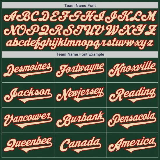 Camiseta de béisbol personalizada de dos piezas en tono crema-rojo y verde auténtico - Imagen 3