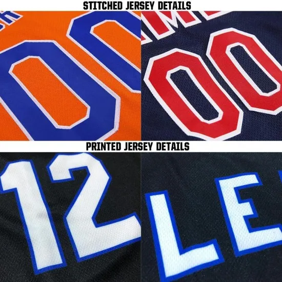 Camiseta de béisbol azul marino roja y blanca personalizada - Imagen 2