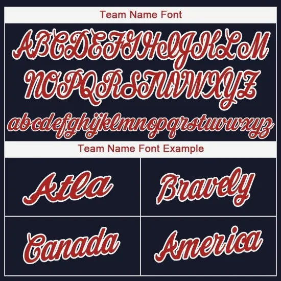 Camiseta de béisbol azul marino roja y blanca personalizada - Imagen 3