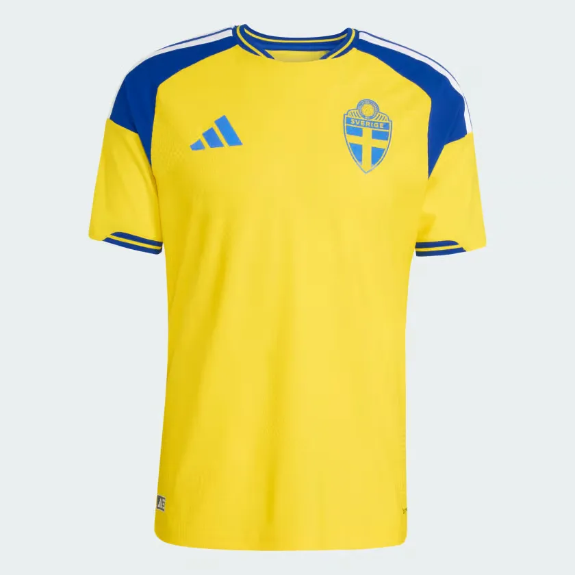 Camiseta local auténtica de la Copa del Mundo 2026 de Suecia para niño