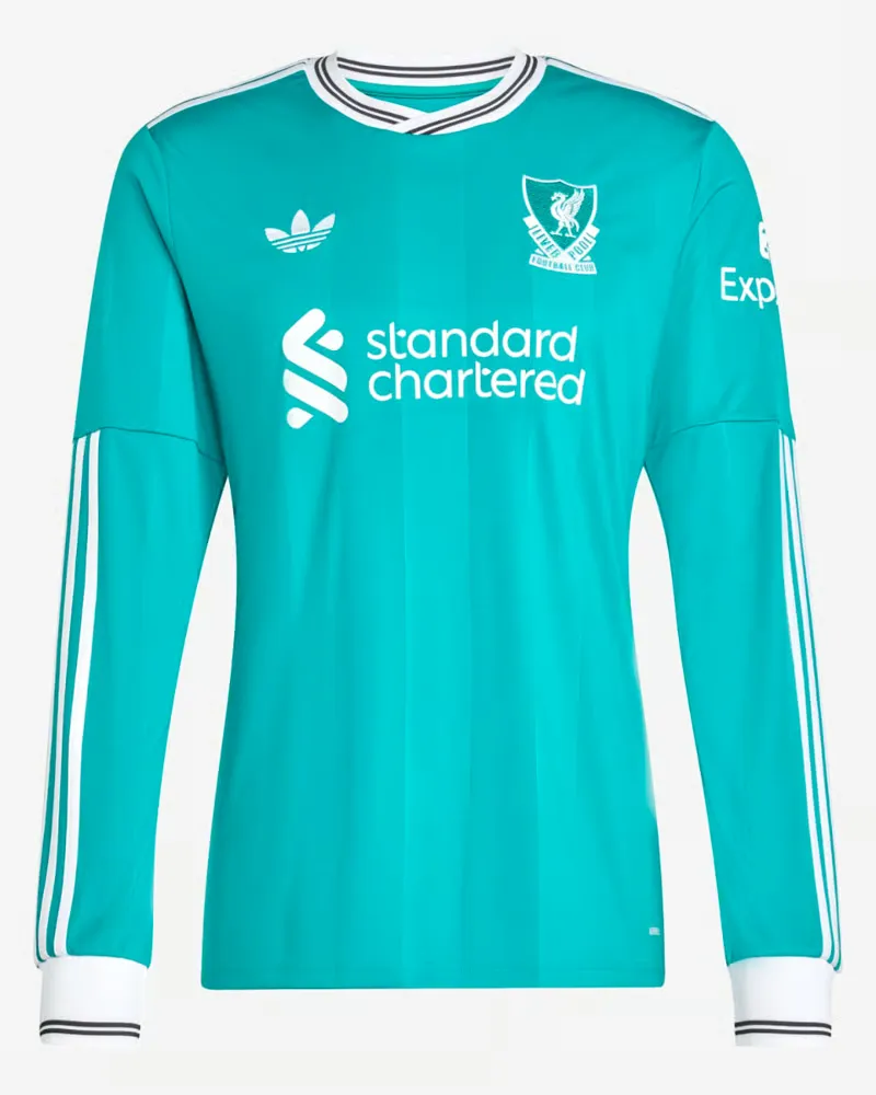 Camiseta Tercera Liverpool 2025/26 Manga Larga Hombre