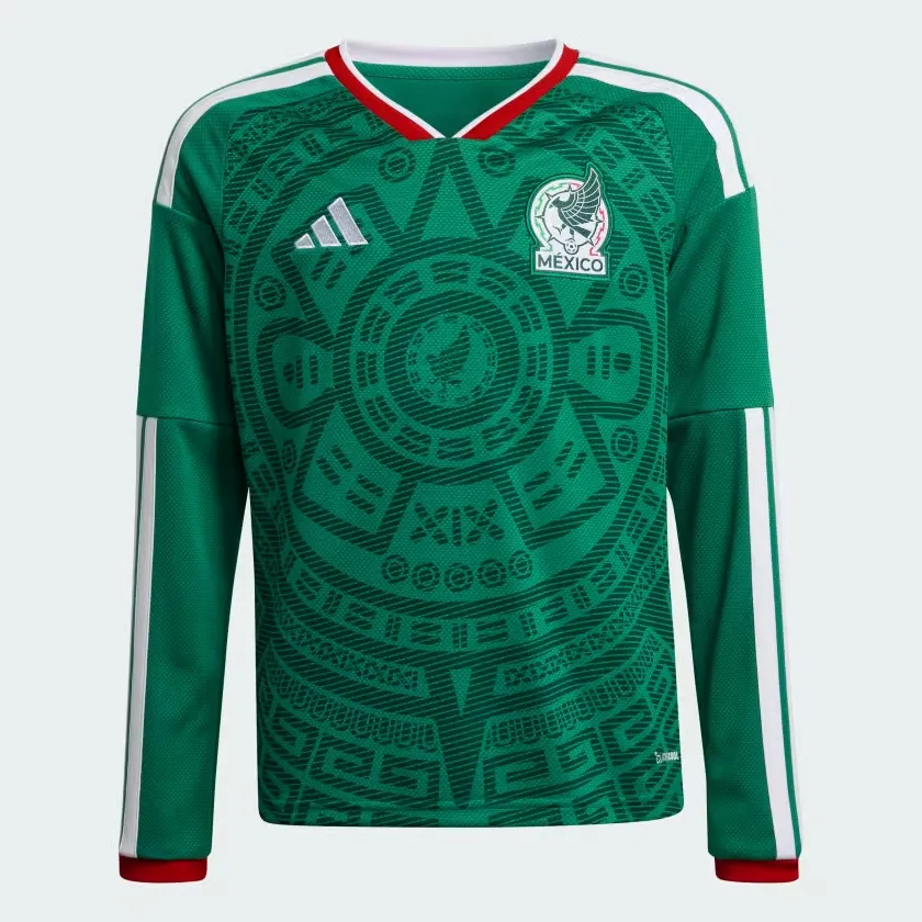 Camiseta de manga larga local de la Copa del Mundo 2026 de México para niño