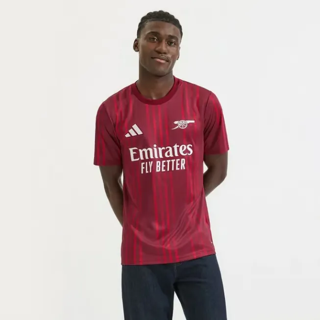 Hombre Arsenal 2025/26 Tercera Camiseta Prepartido – Roja - Imagen 3